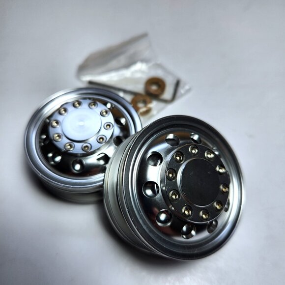 Grand Hauler RC Alloy Front Rims 1/14 scale CNC 1 Pair NEW - Picture 6 of 6